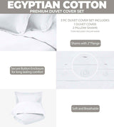 Egyptian Cotton 400 Thread Count Solid Luxury Duvet Cover Set - Egyptian Cotton Duvet Cover Set by Superior