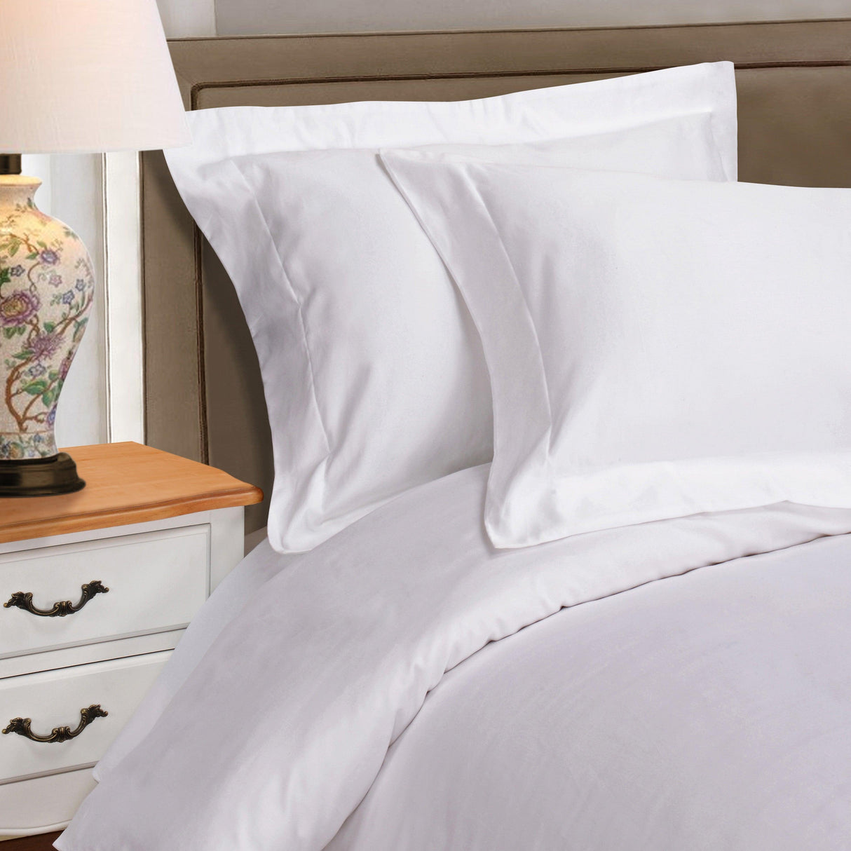 Egyptian Cotton 530 Thread Count Solid Luxury Duvet Cover Set - Egyptian Cotton Duvet Cover Set by Superior Brand