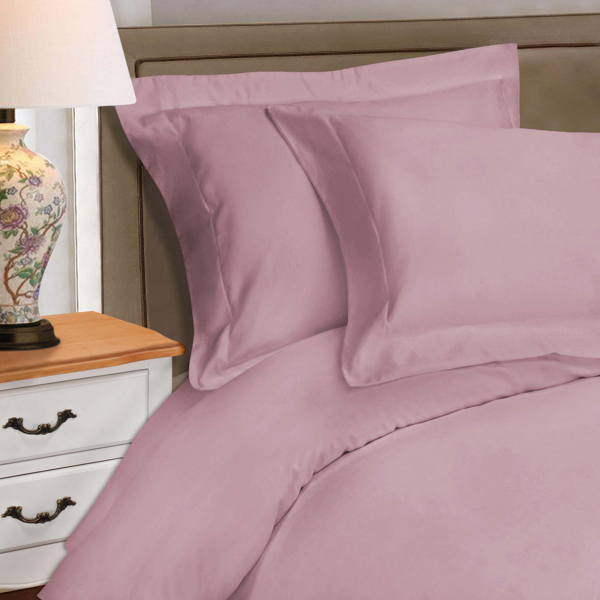 Egyptian Cotton 530 Thread Count Solid Luxury Duvet Cover Set - Egyptian Cotton Duvet Cover Set by Superior Brand