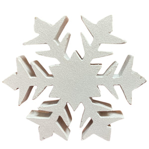 Resin Holiday Snowflake Shelf Sitter - Solid Center