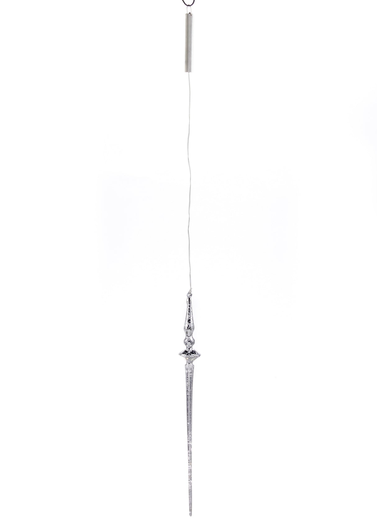 Glass LED Icicle Ornament