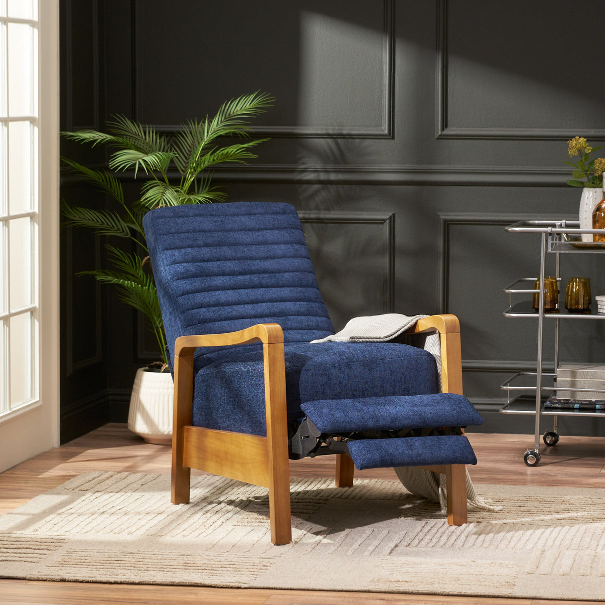 Mid-Century Modern Manual Club Recliner