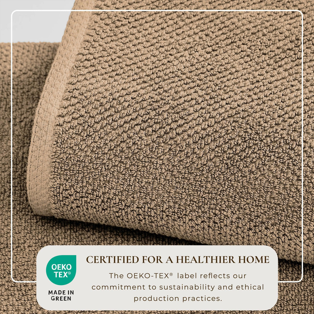 Cotton textured bath towel set - acacia collection