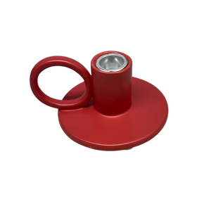 Crimson Glow Ceramic Candle Holder