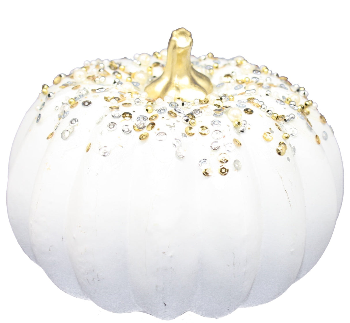 Handblown Glass Harvest Pumpkin with Jewel Accent -