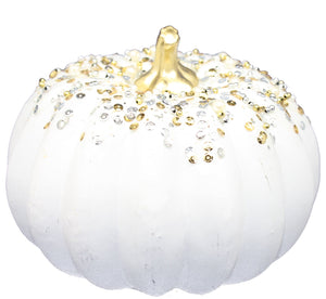 Handblown Glass Harvest Pumpkin with Jewel Accent -