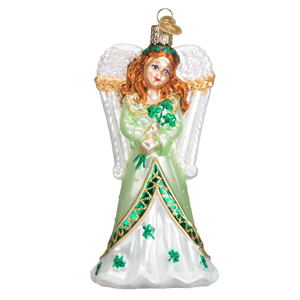 Irish Angel Glass Blown Ornament
