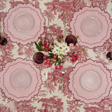 HARMONY PINK ROUND FABRIC PLACEMAT