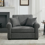 Elicited Upholstered Arm Chair with Wide Armrests and Removable Cushion - Accent Chairs