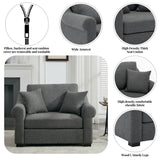Elicited Upholstered Arm Chair with Wide Armrests and Removable Cushion - Accent Chairs