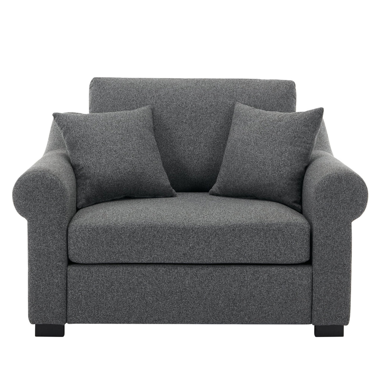 Elicited Upholstered Arm Chair with Wide Armrests and Removable Cushion - Accent Chairs