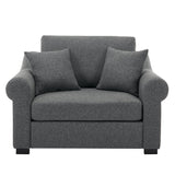 Elicited Upholstered Arm Chair with Wide Armrests and Removable Cushion - Accent Chairs