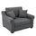 Elicited Upholstered Arm Chair with Wide Armrests and Removable Cushion - Accent Chairs