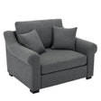 Elicited Upholstered Arm Chair with Wide Armrests and Removable Cushion - Accent Chairs