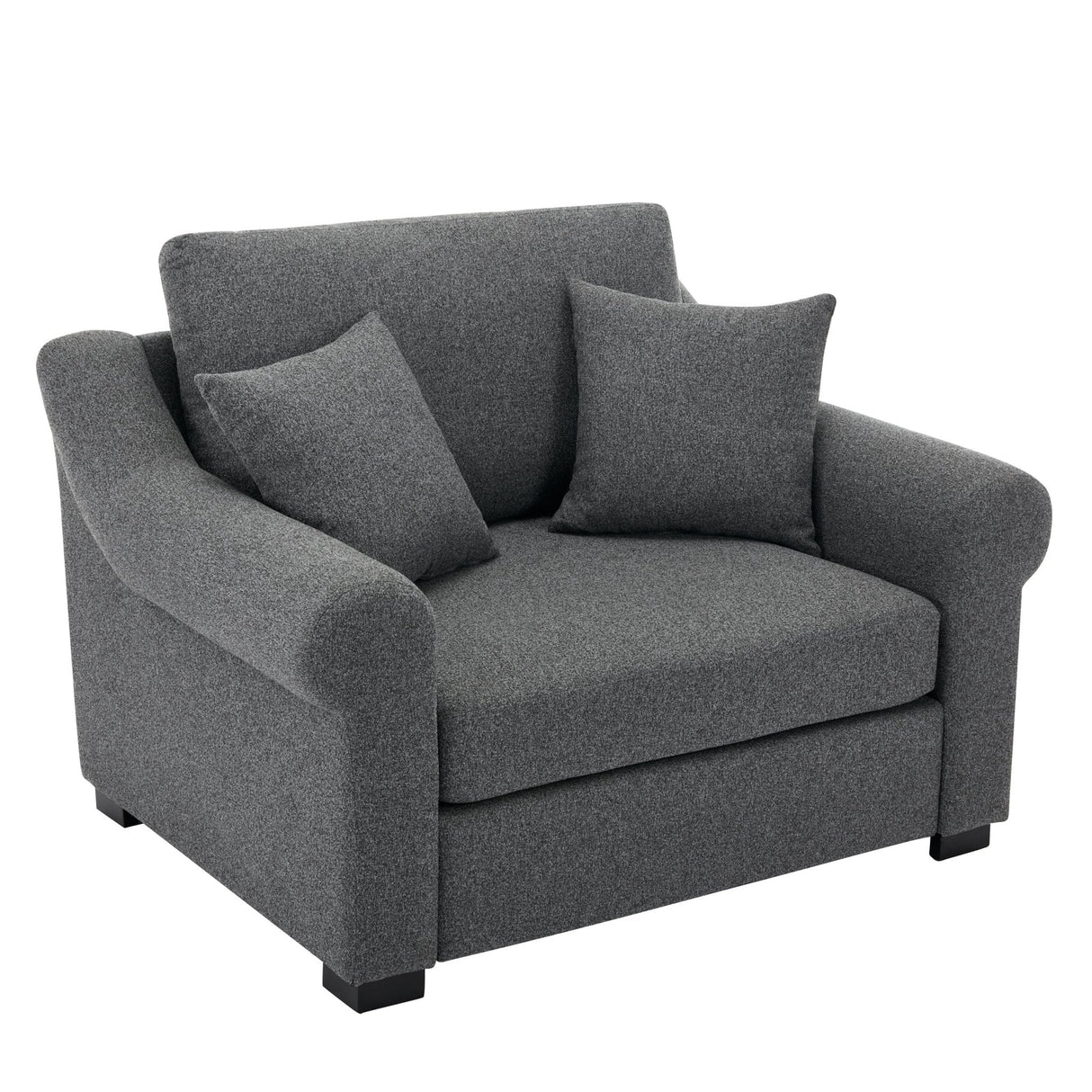 Elicited Upholstered Arm Chair with Wide Armrests and Removable Cushion - Accent Chairs