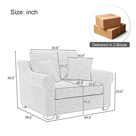 Elicited Upholstered Arm Chair with Wide Armrests and Removable Cushion - Accent Chairs