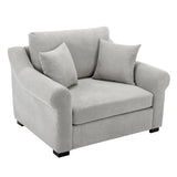 Elicited Upholstered Arm Chair with Wide Armrests and Removable Cushion - Accent Chairs