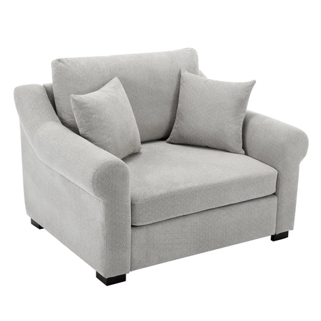Elicited Upholstered Arm Chair with Wide Armrests and Removable Cushion - Accent Chairs