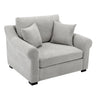 Elicited Upholstered Arm Chair with Wide Armrests and Removable Cushion - Accent Chairs
