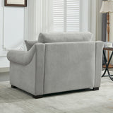 Elicited Upholstered Arm Chair with Wide Armrests and Removable Cushion - Accent Chairs