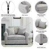 Elicited Upholstered Arm Chair with Wide Armrests and Removable Cushion - Accent Chairs