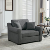 Elicited Upholstered Arm Chair with Wide Armrests and Removable Cushion - Accent Chairs