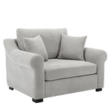 Elicited Upholstered Arm Chair with Wide Armrests and Removable Cushion - Accent Chairs