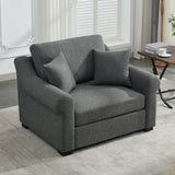 Elicited Upholstered Arm Chair with Wide Armrests and Removable Cushion - Accent Chairs