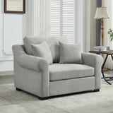 Elicited Upholstered Arm Chair with Wide Armrests and Removable Cushion - Accent Chairs
