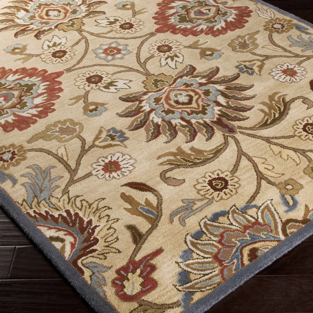 Caesar 1116 Hand Tufted Beige & Rust Wool Rug