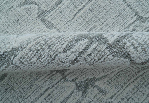 Ella Custom Made Contemporary Gray And Ivory Hand Tufted wool rug