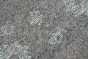 Elvin Custom Made Traditional Oushak Gray Hand Tufted wool rug