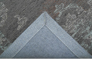 Elvin Custom Made Traditional Oushak Gray Hand Tufted wool rug