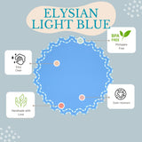 ELYSIAN LIGHT BLUE ROUND FAUX LEATHER PLACEMAT