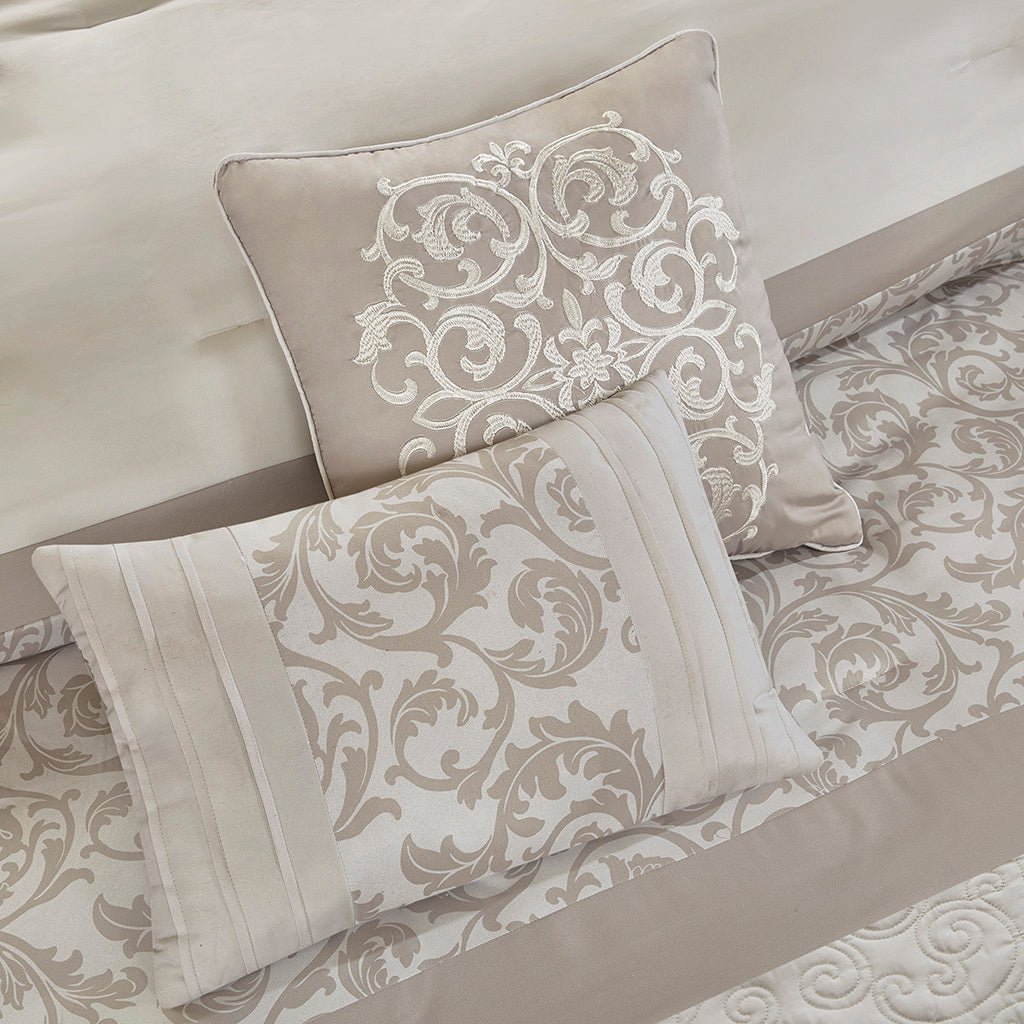 Embroidered 8 piece comforter set - Tuesday Morning - Quilts & Comforters