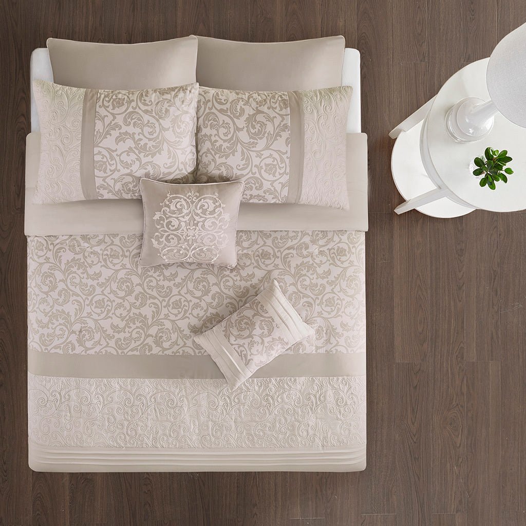 Embroidered 8 piece comforter set - Tuesday Morning - Quilts & Comforters