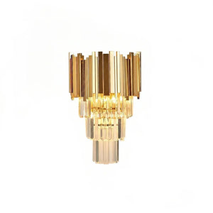 Art Deco Crystal Wall Sconce Gold Chrome – Empire Style E12 Dimmable Wall Light