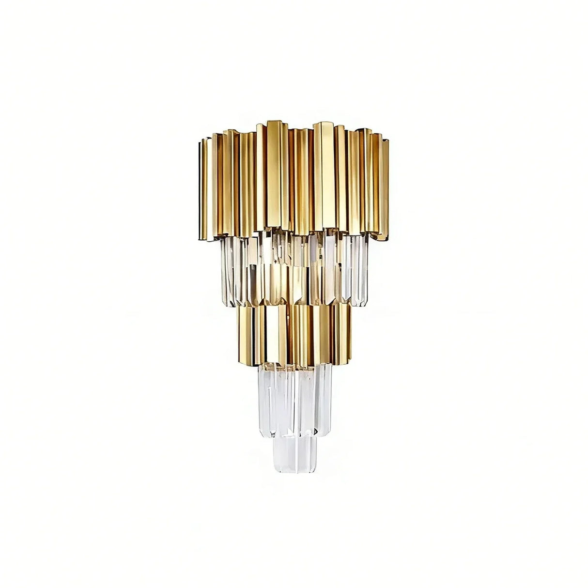 Art Deco Crystal Wall Sconce Gold Chrome – Empire Style E12 Dimmable Wall Light