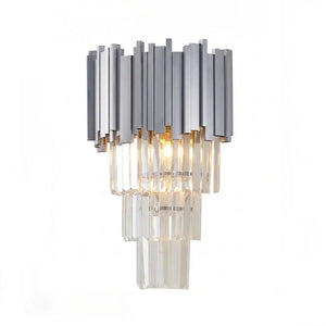 Art Deco Crystal Wall Sconce Gold Chrome – Empire Style E12 Dimmable Wall Light