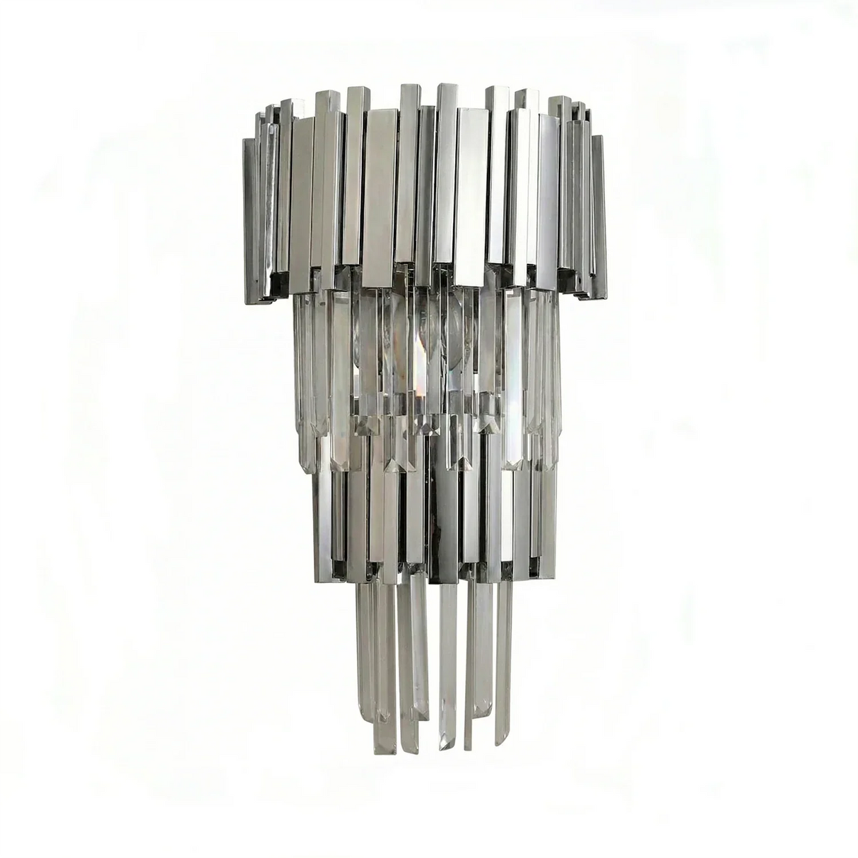 Art Deco Crystal Wall Sconce Gold Chrome – Empire Style E12 Dimmable Wall Light
