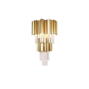 Art Deco Crystal Wall Sconce Gold Chrome – Empire Style E12 Dimmable Wall Light