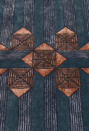 Empress Modern Geometrical Style Gray Hand Tufted 5x8 Wool Rug