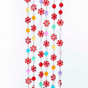 Multi-Color Candy With Peppermint Rounds Garland