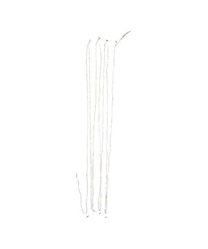 50-Light Battery-Operated Warm White Twinkle Fairy Silver Wire Lights