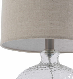 Enetai Glass White Table Lamp