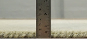 Runner Solid Beige Natural Farmhouse Wool Hand Woven Rug