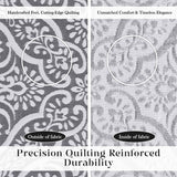Enzy Medium Weight Floral Matelasse 3 Piece Bedspread Pillow Sham Set - Bedspread by Superior Brand