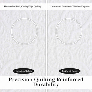 Enzy Medium Weight Floral Matelasse 3 Piece Bedspread Pillow Sham Set - Bedspread by Superior Brand