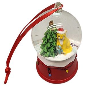 Charming Kitty Snow Globe Ornament - Ginger Cat