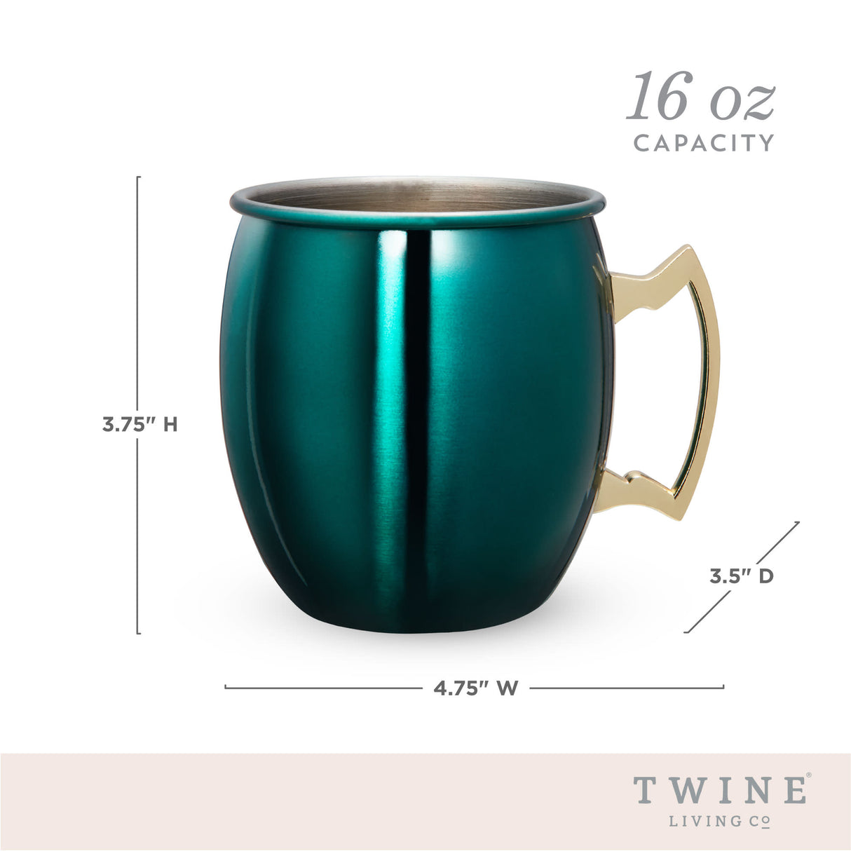 Emerald moscow mule mug by twine®